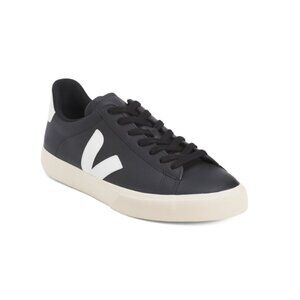 VEJA Black/white Men's Made In Brazil Leather Campo Sport Casual Sneakers